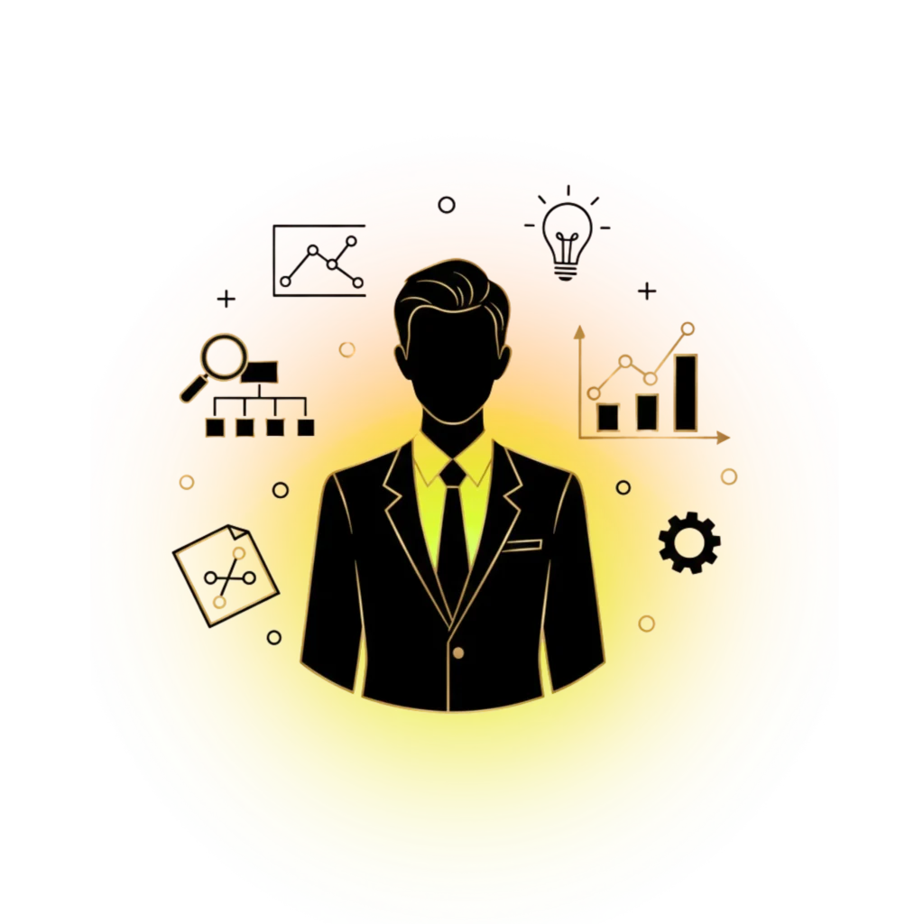 Marketing consultants discussing search engine optimization goals