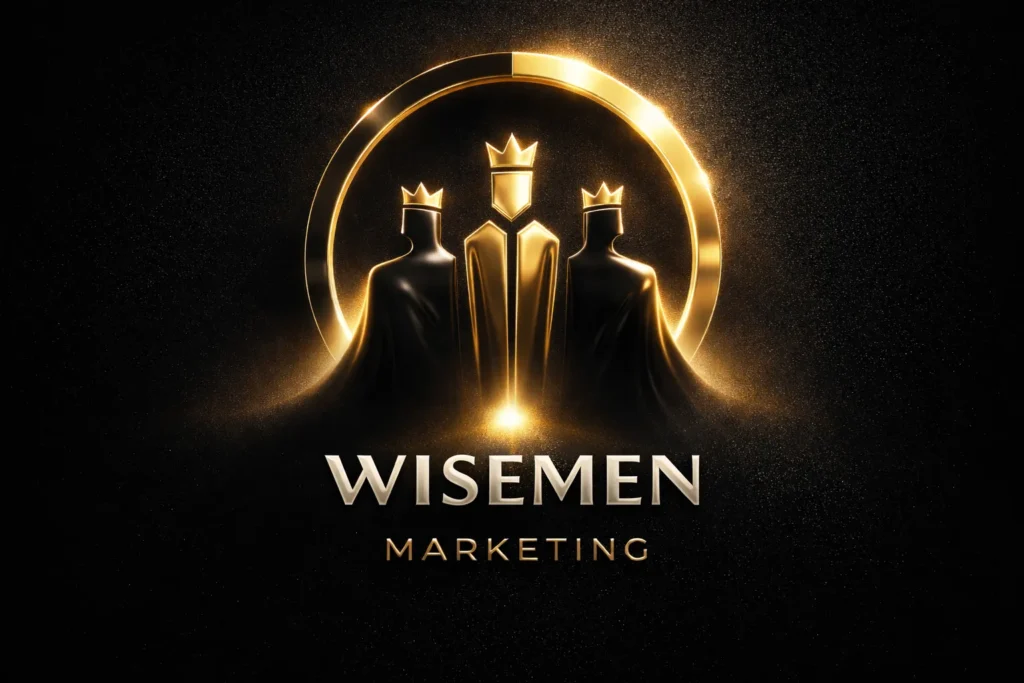 Digital marketing experts at Wisemen Marketing discussing growth strategy